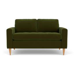 2 Seater Sofa - Forest Green - Matt Velvet - Saxon - The Cotswold Company - thumbnail 2