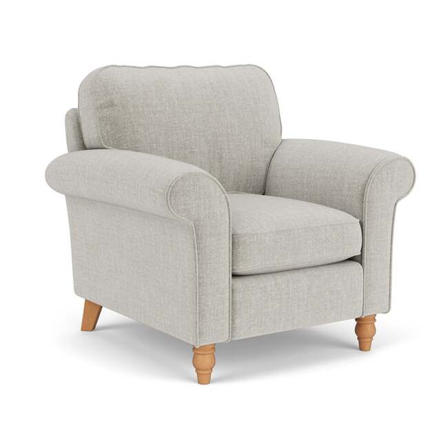 Armchair - Grey Mist - Eco Chenille - Hurley - The Cotswold Company - image 1