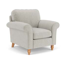 Armchair - Grey Mist - Eco Chenille - Hurley - The Cotswold Company - thumbnail 1