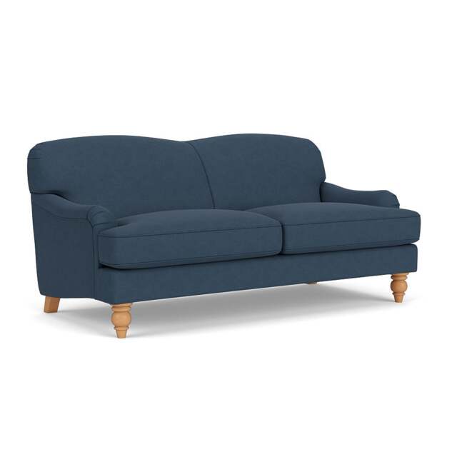 3 Seater Sofa - Indigo - House Linen Mix - Ashbee - The Cotswold Company - image 1