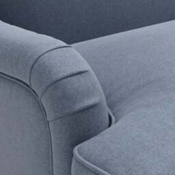 3 Seater Sofa - Indigo - House Linen Mix - Ashbee - The Cotswold Company - thumbnail 5