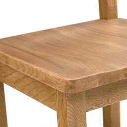 Oakland Rustic Oak Ladderback Dining Chair - Wooden Seat Pad - The Cotswold Company - thumbnail 7