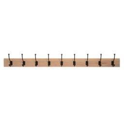 9 Hook Coat Rack - Chester Oak - The Cotswold Company - thumbnail 3
