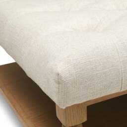 Large Upholstered Coffee Table with Shelf - National Trust Upton Washed Oak - The Cotswold Company - thumbnail 7