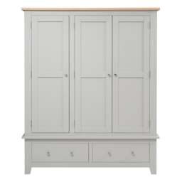 Triple Wardrobe - Chester Dove Grey - The Cotswold Company - thumbnail 7