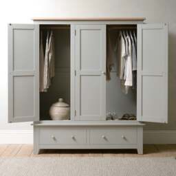 Triple Wardrobe - Chester Dove Grey - The Cotswold Company - thumbnail 4