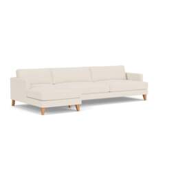 Chaise Extra Large Left Hand - Cream - House Weave - Jackson - The Cotswold Company