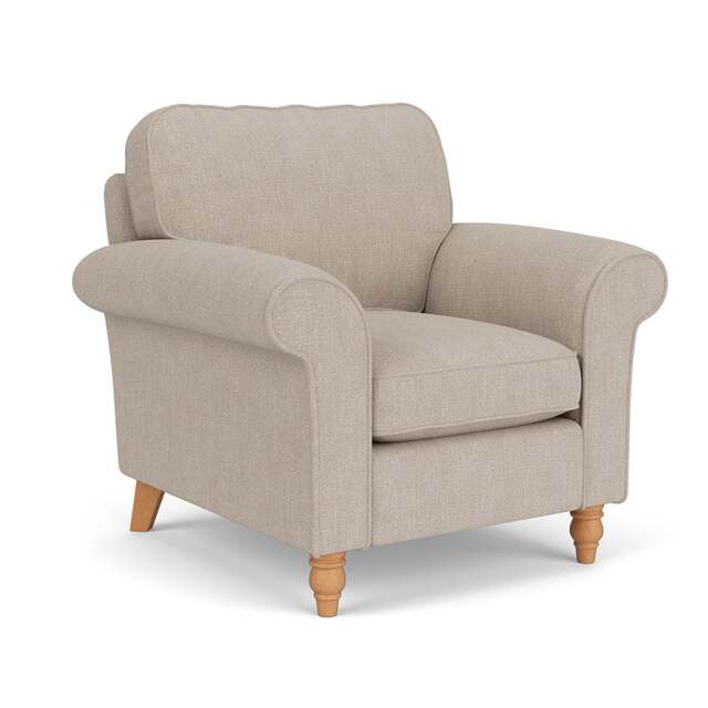 Armchair - Natural - Luxury Italian Linen - Hurley - The Cotswold Company - image 1