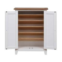 Large Shoe Cupboard - Chester Pure White - The Cotswold Company - thumbnail 6