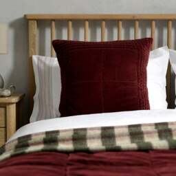 Cotton Velvet Cushion Rosehip - Home Accessories - The Cotswold Company