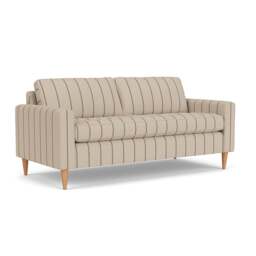 3 Seater Sofa - Charcoal - Compton Stripe - Saxon - The Cotswold Company