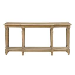 Camille Limewash Oak Large Console Table - The Cotswold Company - thumbnail 3