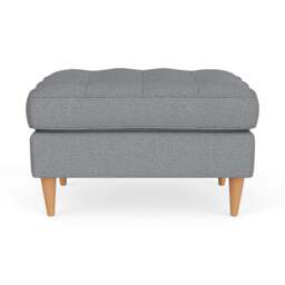 Foot Stool - Blue Marl - House Weave - Saxon Small - The Cotswold Company - thumbnail 2
