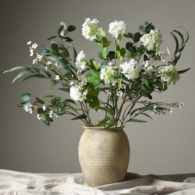 Faux Flower Arrangement White Lilac and Queen Anne Lace - The Cotswold Company - image 1