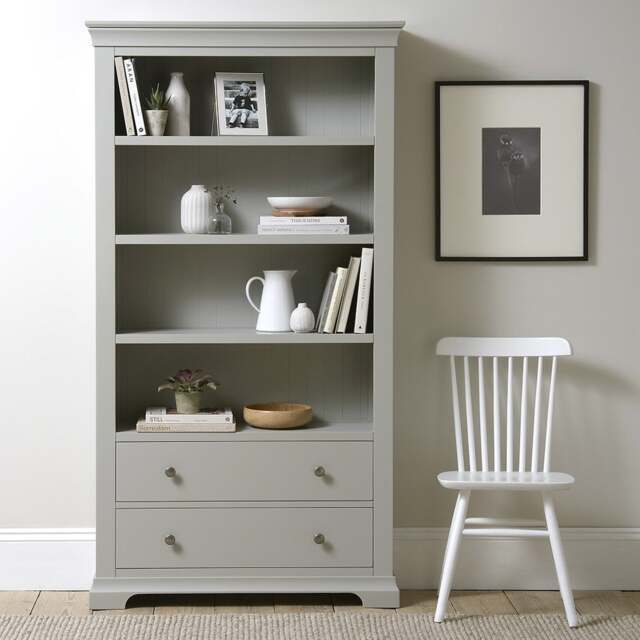 Chantilly Pebble Grey Large Bookcase - The Cotswold Company - image 1