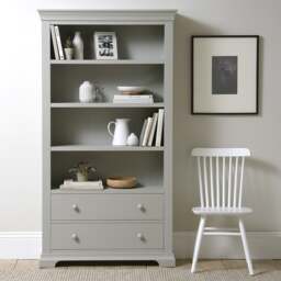 Chantilly Pebble Grey Large Bookcase - The Cotswold Company - thumbnail 2