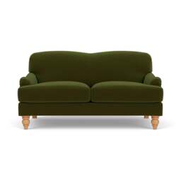 Large 2 Seater Sofa - Forest Green - Matt Velvet - Ashbee - The Cotswold Company - thumbnail 2