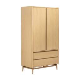 Winson Light Oak Double Wardrobe - The Cotswold Company - thumbnail 5