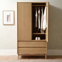 Double Wardrobe - Winson Light Oak - The Cotswold Company