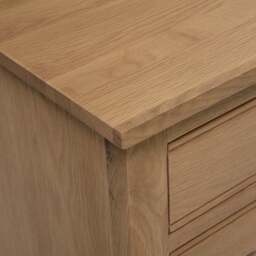 Elkstone Mellow Oak Large 3 Drawer Bedside Table - The Cotswold Company - thumbnail 5