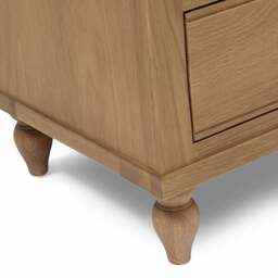 Elkstone Mellow Oak Large 3 Drawer Bedside Table - The Cotswold Company - thumbnail 7