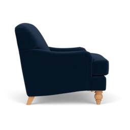 Armchair - Deep blue - Matt Velvet - Ashbee - The Cotswold Company - thumbnail 3