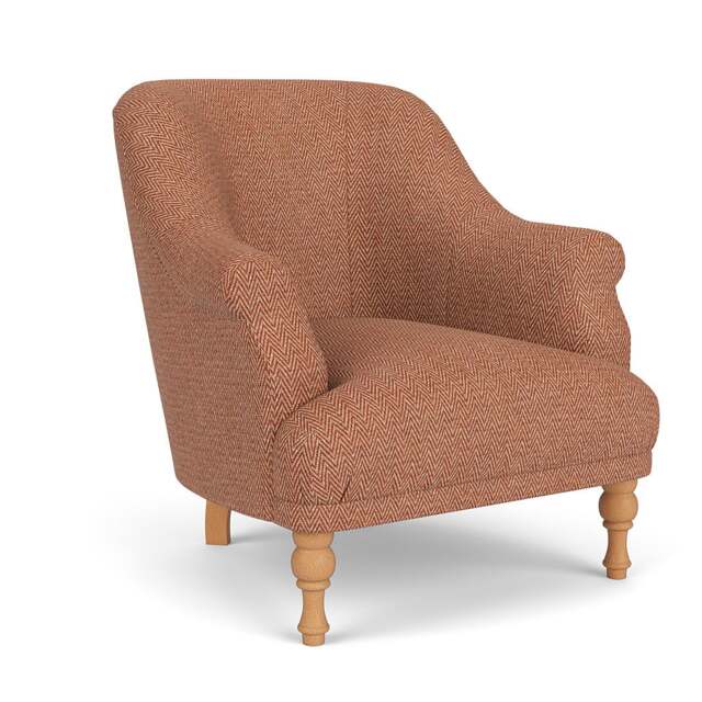 Armchair - Brick - Herringbone Weave - Everett - The Cotswold Company - image 1