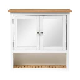 Bathroom Combi Mirror - Chester Pure White - The Cotswold Company - thumbnail 6