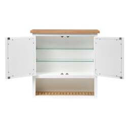 Bathroom Combi Mirror - Chester Pure White - The Cotswold Company - thumbnail 5