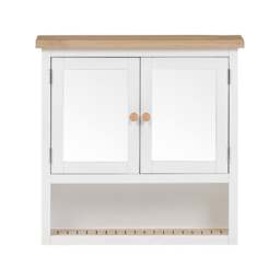 Bathroom Combi Mirror - Chester Pure White - The Cotswold Company - thumbnail 4