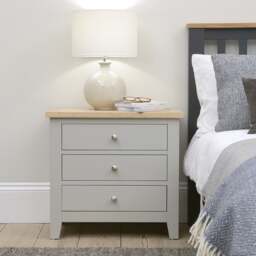 Jumbo Bedside Table - Chester Dove Grey - The Cotswold Company