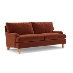 Morris 3 Seater - Brick - Matt Velvet - The Cotswold Company - thumbnail 1