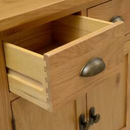 Oakland Rustic Oak Extra Small Sideboard - The Cotswold Company - thumbnail 7