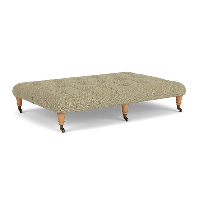 Foot Stool - Apple - Herringbone Weave - Amelia Large - The Cotswold Company - image 1