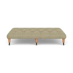 Foot Stool - Apple - Herringbone Weave - Amelia Large - The Cotswold Company - thumbnail 2