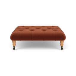 Foot Stool - Brick - Matt Velvet - Amelia - The Cotswold Company - thumbnail 2