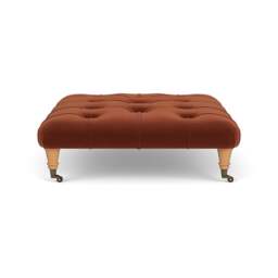 Foot Stool - Brick - Matt Velvet - Amelia - The Cotswold Company - thumbnail 3