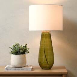 Hector Glass Large Lamp Forest - Home Accessories - The Cotswold Company - thumbnail 3