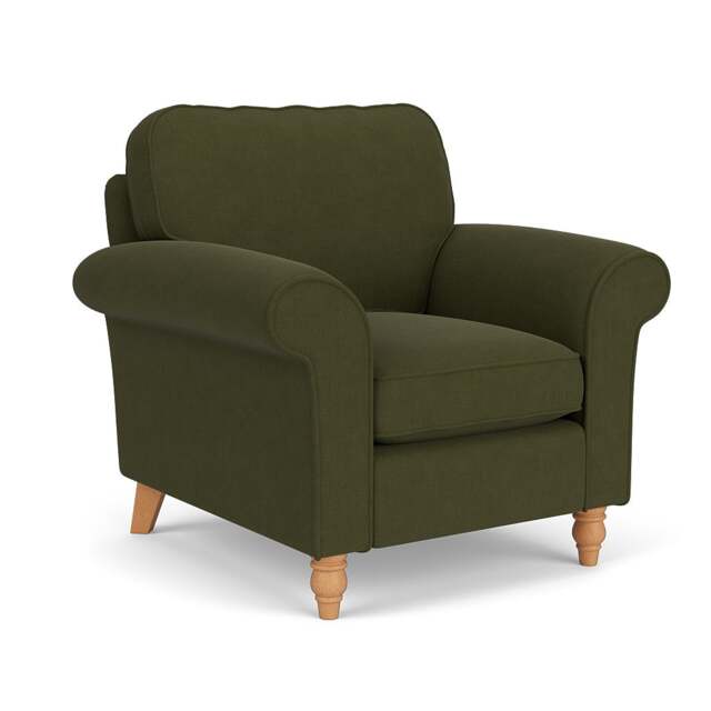 Armchair - Forest Green - House Linen Mix - Hurley - The Cotswold Company - image 1