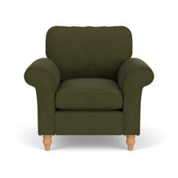 Armchair - Forest Green - House Linen Mix - Hurley - The Cotswold Company - thumbnail 2