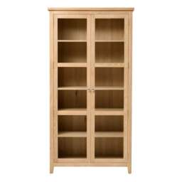 Glass Display Cabinet - Inglesham Whitewash Oak - The Cotswold Company - thumbnail 4