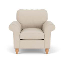 Armchair - Lily White - House Linen Mix - Hurley - The Cotswold Company - thumbnail 2