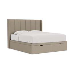Super King Ottoman Storage Bed - Dove Grey - House Linen Mix - Parker - The Cotswold Company - thumbnail 1