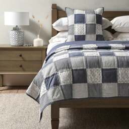 Arlington Patchwork Bed Throw - Home Accessories - The Cotswold Company - thumbnail 2