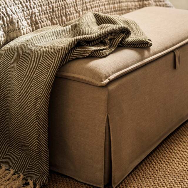 Herringbone Woven Throw Green 140x190cm - Home Accessories - The Cotswold Company - image 1