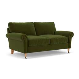 Large 2 Seater Sofa - Forest Green - Matt Velvet - Osbourne - The Cotswold Company