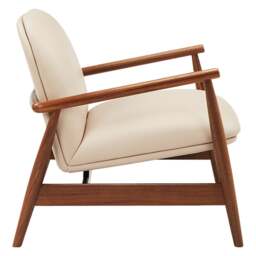 Leather Lounge Chair - Halford Walnut - The Cotswold Company - thumbnail 6