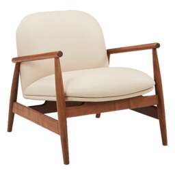 Leather Lounge Chair - Halford Walnut - The Cotswold Company - thumbnail 4