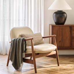 Leather Lounge Chair - Halford Walnut - The Cotswold Company - thumbnail 1