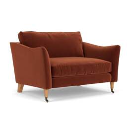 Love Seat - Brick - Matt Velvet - Robinson - The Cotswold Company - thumbnail 1